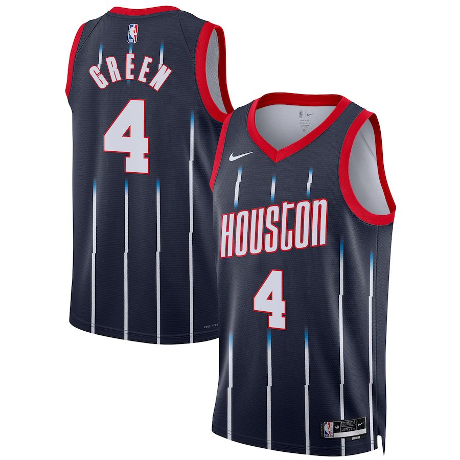 Men Houston Rockets #4 Jalen Green Nike Navy City Edition 2022-23 Swingman NBA Jersey